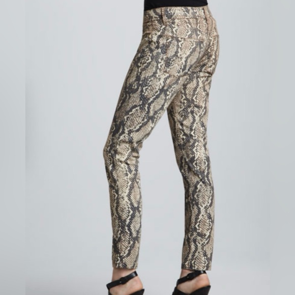 DL1961 Emma Legging Jean's Jagger New Snake Print, Grey and White, Sz 26 - Picture 3 of 15